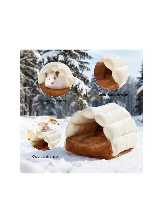 Warm Chew-Proof Hamster Hideout – Cozy Fleece Nest Small Animal Cage Accessory | For Dwarf Gerbils, Rats, Hedgehogs & Sugar Gliders - Image 2